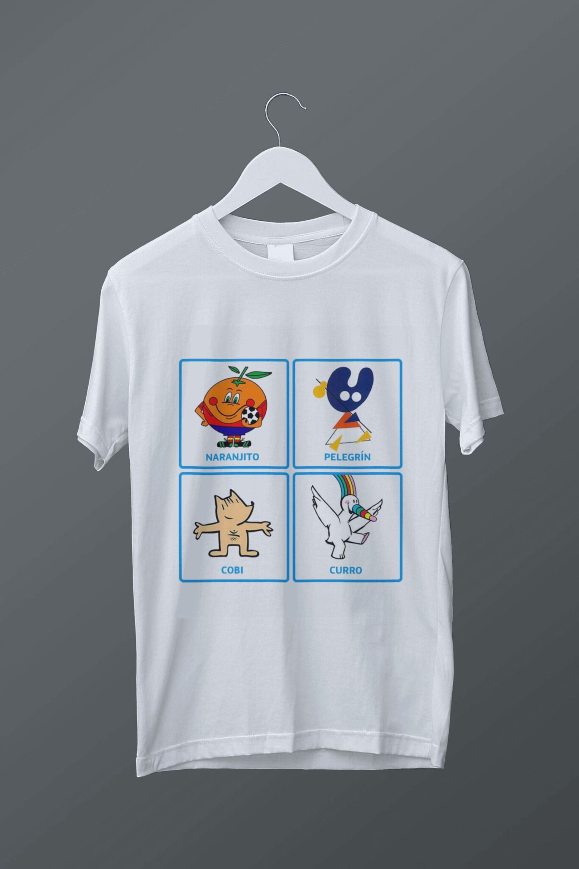 Camiseta Naranjjito, pelegrin, cobi y curro - 1